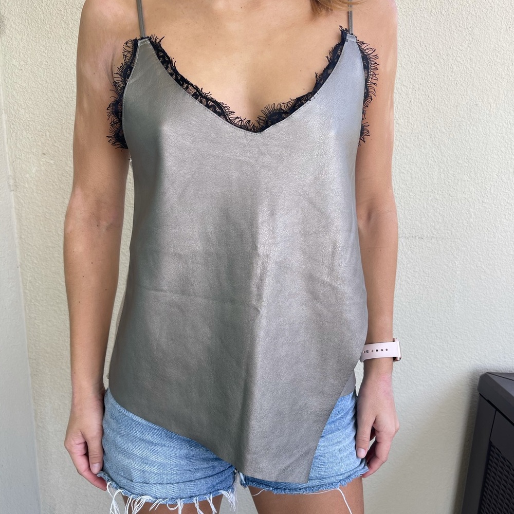 Top with black lace